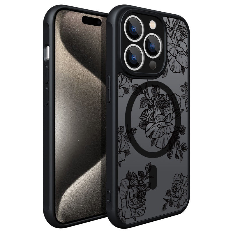 MS Iron Sticker Floral Case (5 Colors)