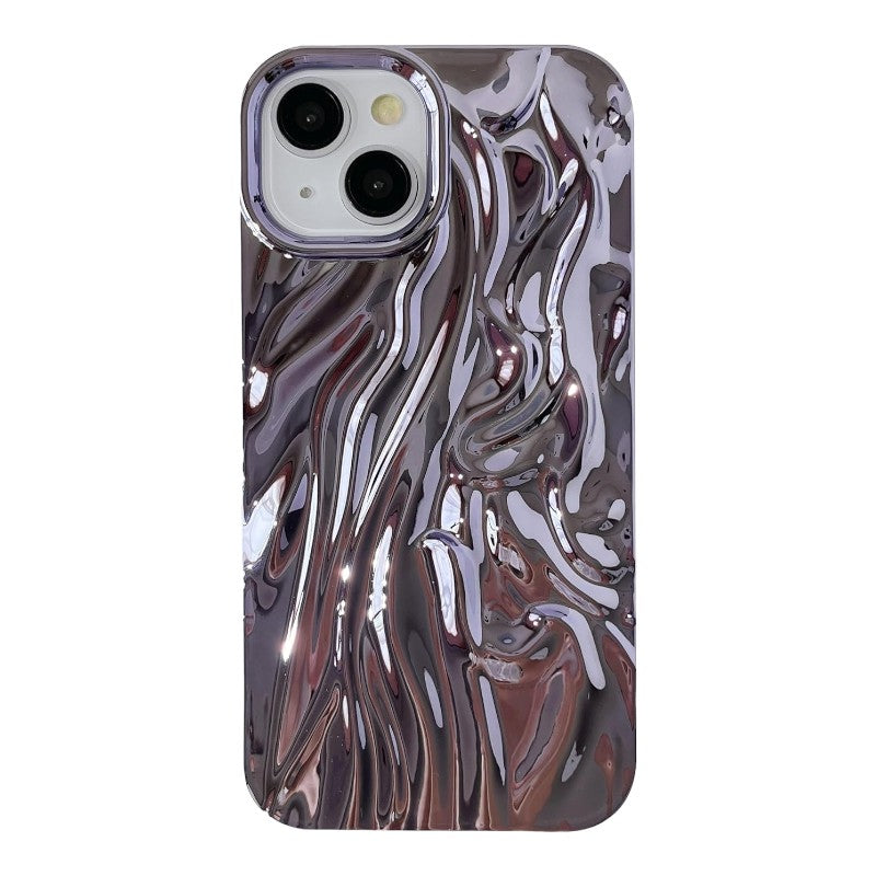 Pleated Water Ripple Chrome Plating Electroplated iPhone Case