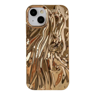 Pleated Water Ripple Chrome Plating Electroplated iPhone Case