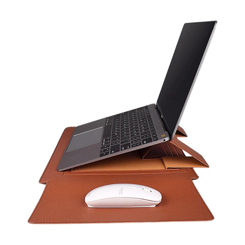 Leather Laptop Sleeve With Mouse Pad & Kickstand (8 Styles)