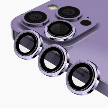 Metal Ring Camera Lens Protector Glass for iPhone